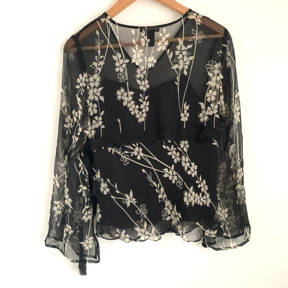 Vintage 90s Y2K Silkland Sheer Blouse - Picture 5 of 6